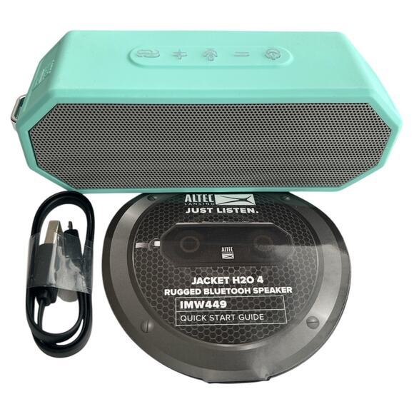 Altec Lansing Jacket H2O Bluetooth Speaker, Mint Green 7.8"x4.3"x3.2" - Picture 2 of 7